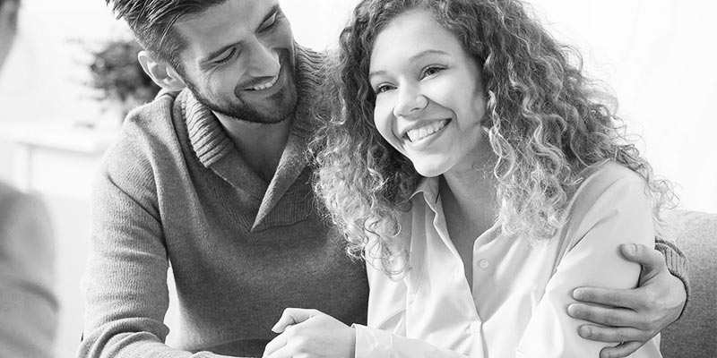 couple smiling