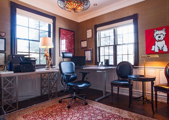 Home office interior design by Karen Klucowicz