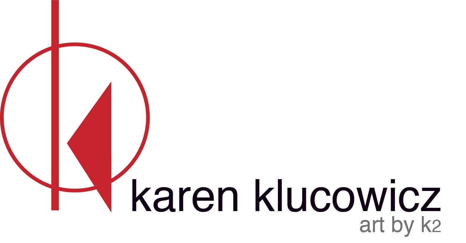 Studio logo for art by k2, karen klucowicz