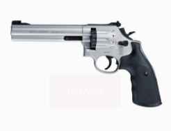 SMITH & WESSON 6” Revolver Nickel (.1)