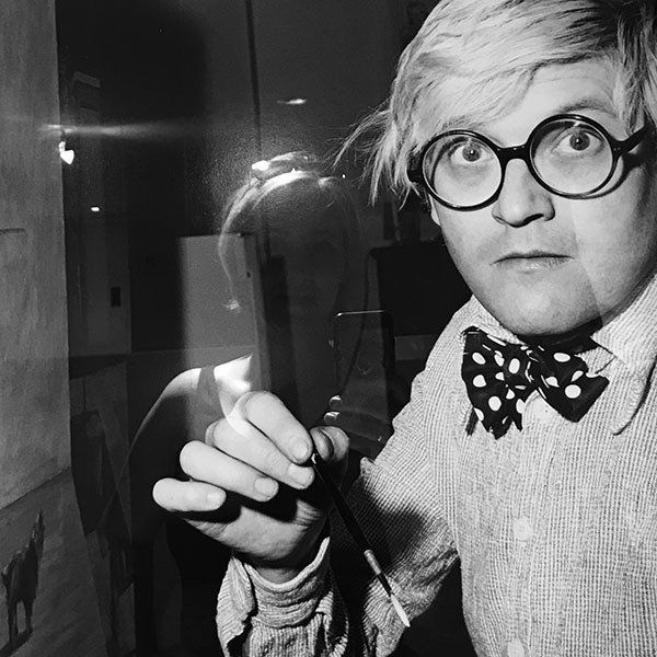 Portrait David Hockney, Andre Ostiers, Ausstellung Musee Matisse Nizza