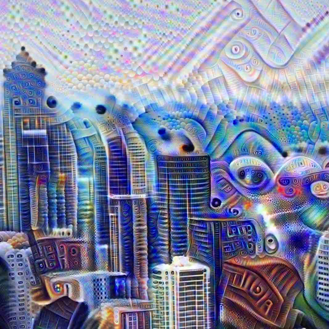 Ein künstliches Kunstwerk, das aus assoziierten Bildern entwickelt wird