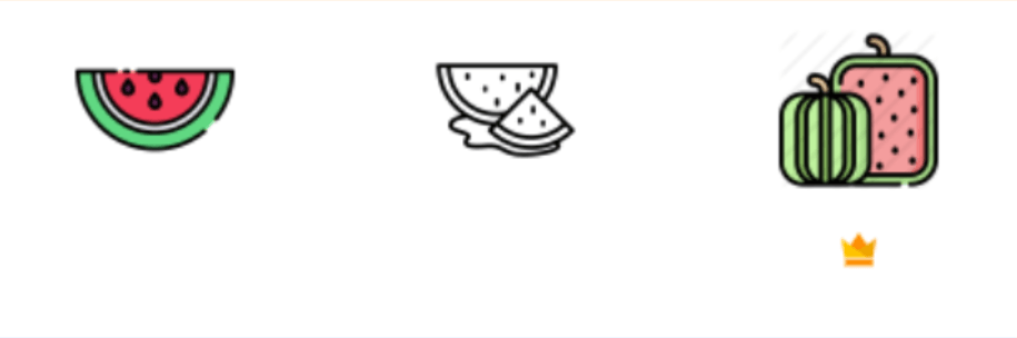 A watermelon , a pumpkin , and a slice of watermelon on a white background.