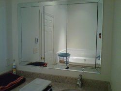 Triview Medicine Cabinet - custom art glass in Baltimore, MD