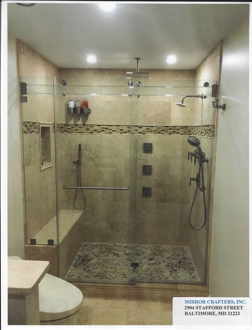 Clarity frameless double barn door