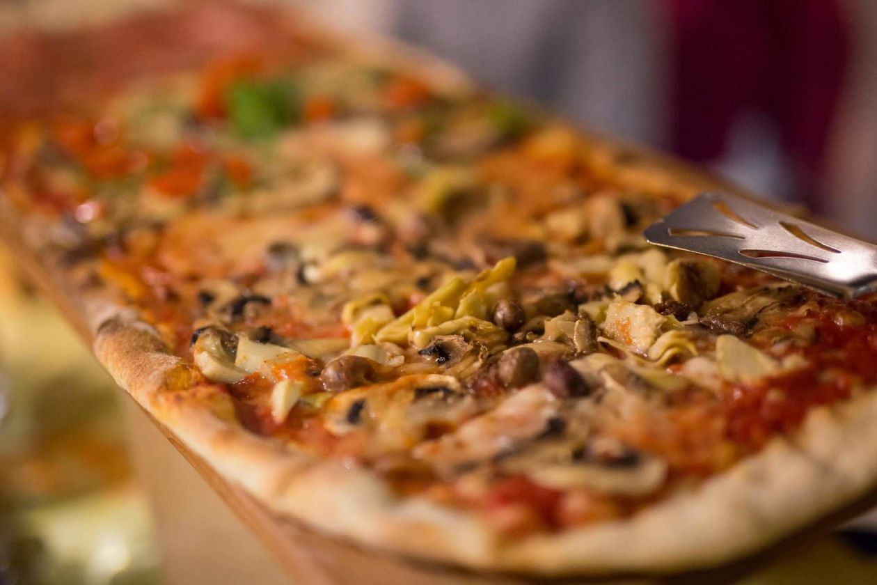 Pizza con funghi