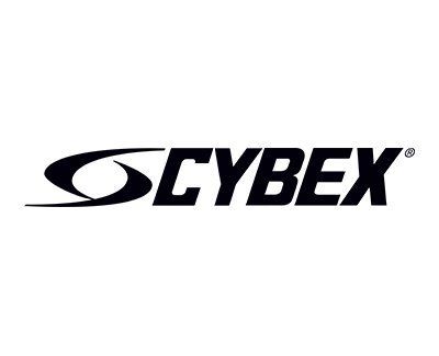 Cybex fitness equipment brand logo in bold black typography.