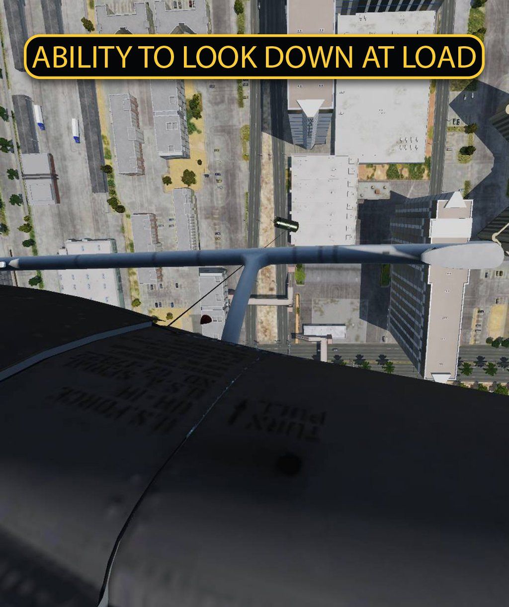 HELIMOD MARK III by RYAN AEROSPACE - Ability to look down underneath the helicopter and see the swinging slung load