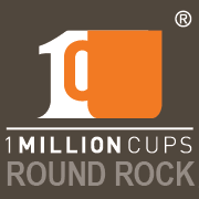 A logo for a company called 1 million cups round rock