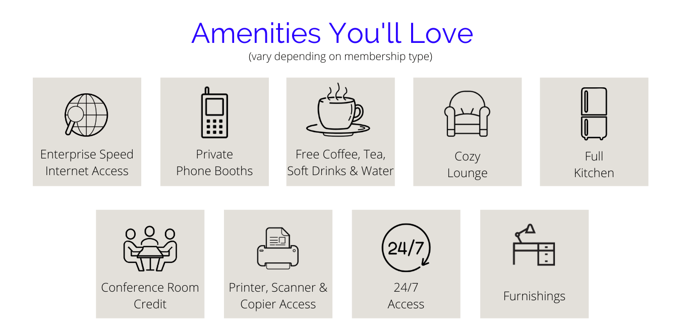 A list of amenities you 'll love on a website