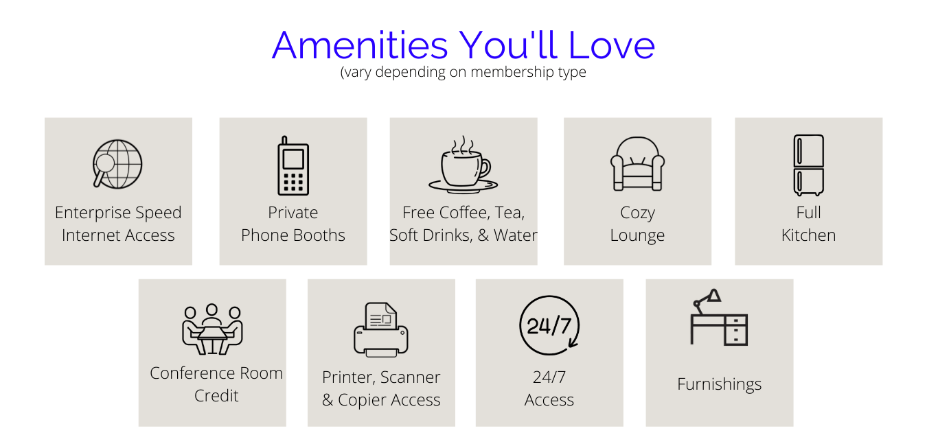 A list of amenities you 'll love on a website