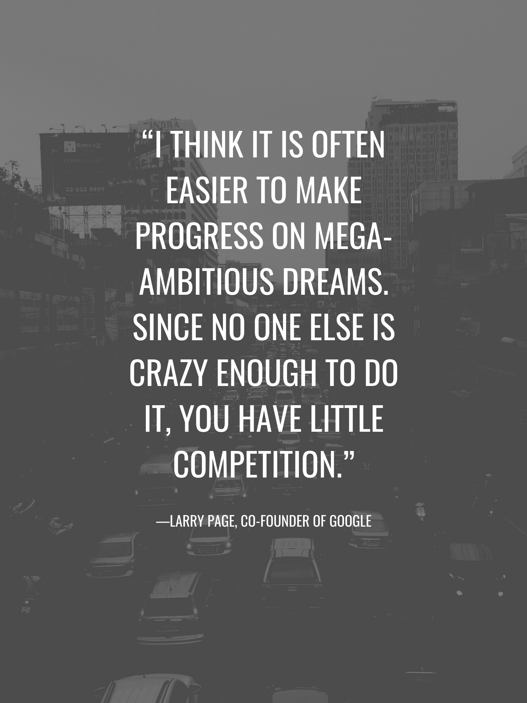 A quote that says 