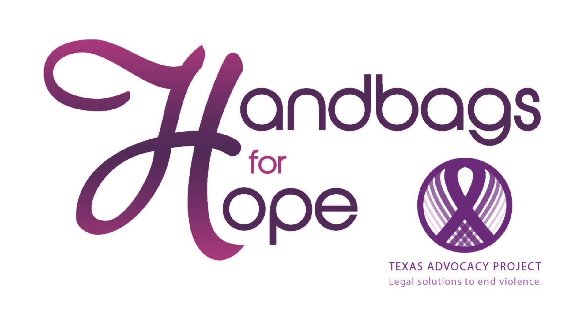A logo for handbags for hope , a texas advocacy project.