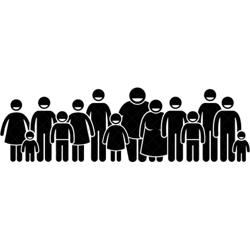 A large group of people are standing next to each other.