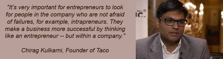 A man with glasses and a quote from chirag kulkarni