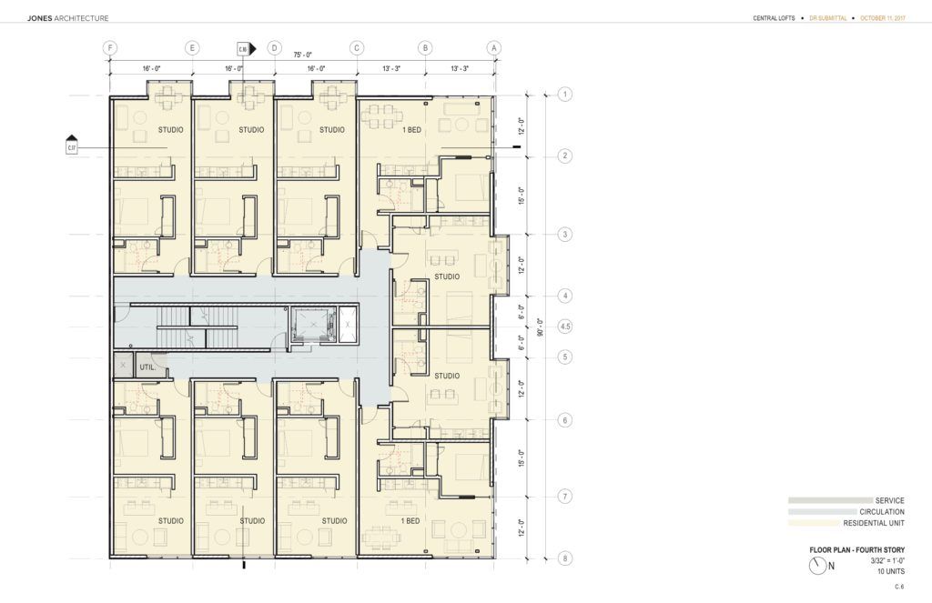 4th story floor plan - central lofts