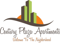 Century Plaza Apartments logo; Welcome to the Neighborhood