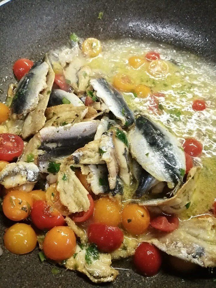 Alici con verdure