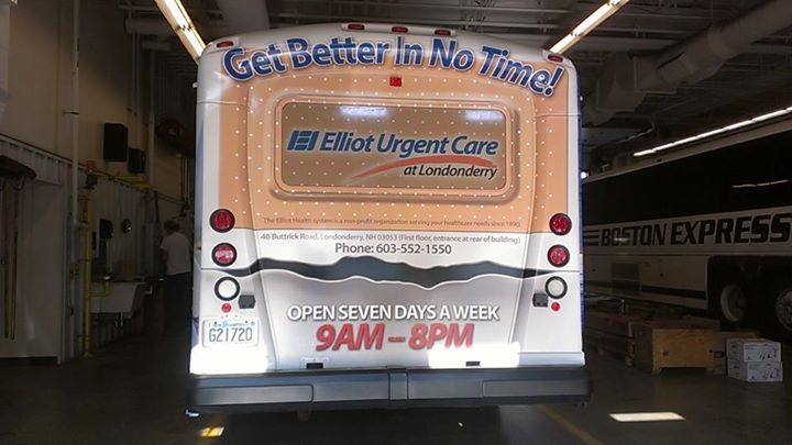 urgent care bus wrap graphics