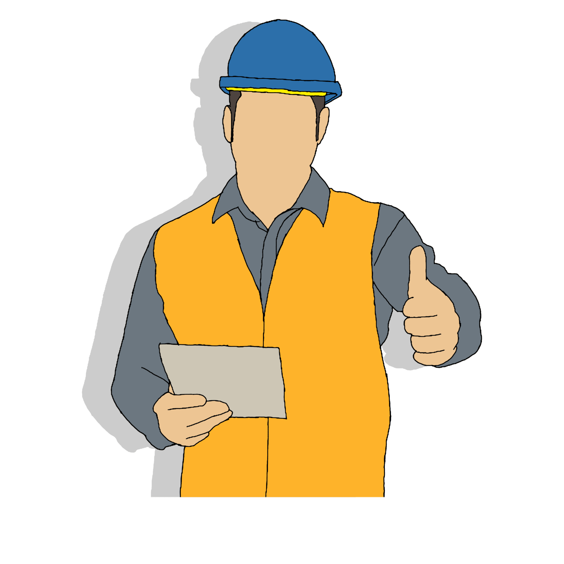 Installer with PPE