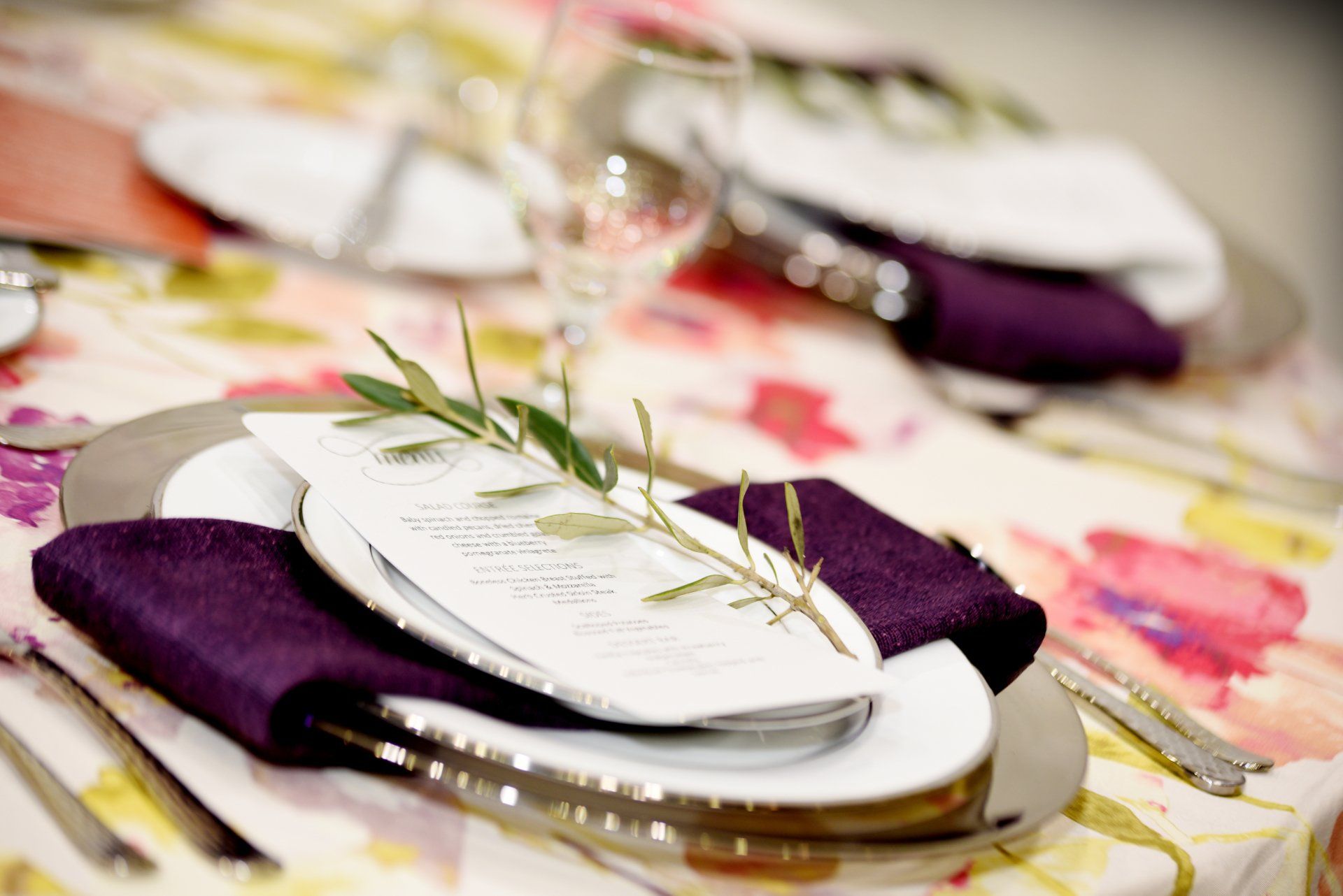Product photography of china place setting