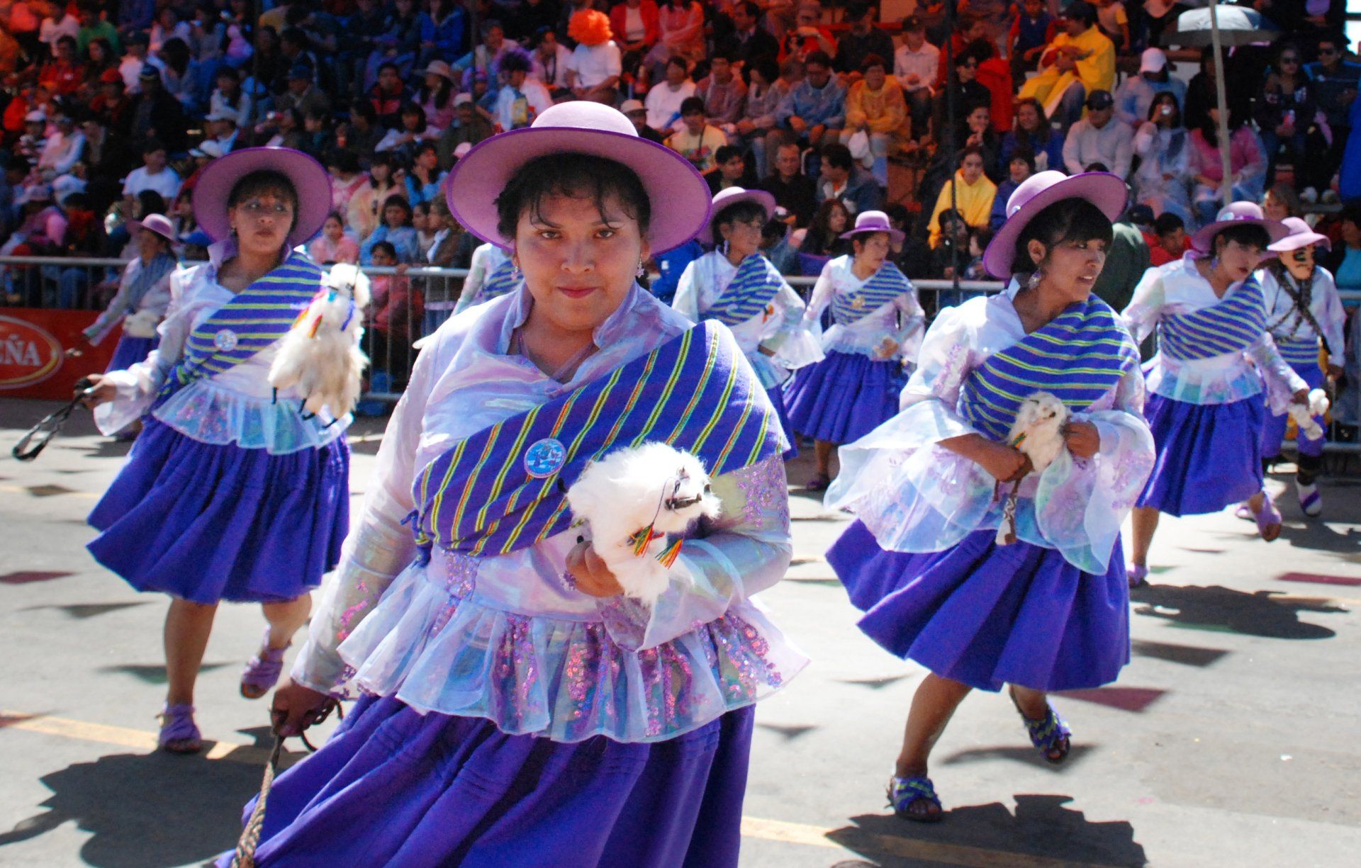 Dancers in parade during Carnaval in Oruro, Bolivia.