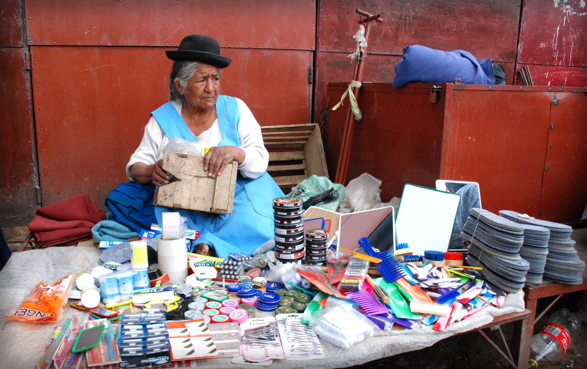 Aymara woman in Oruro, Bolivia.