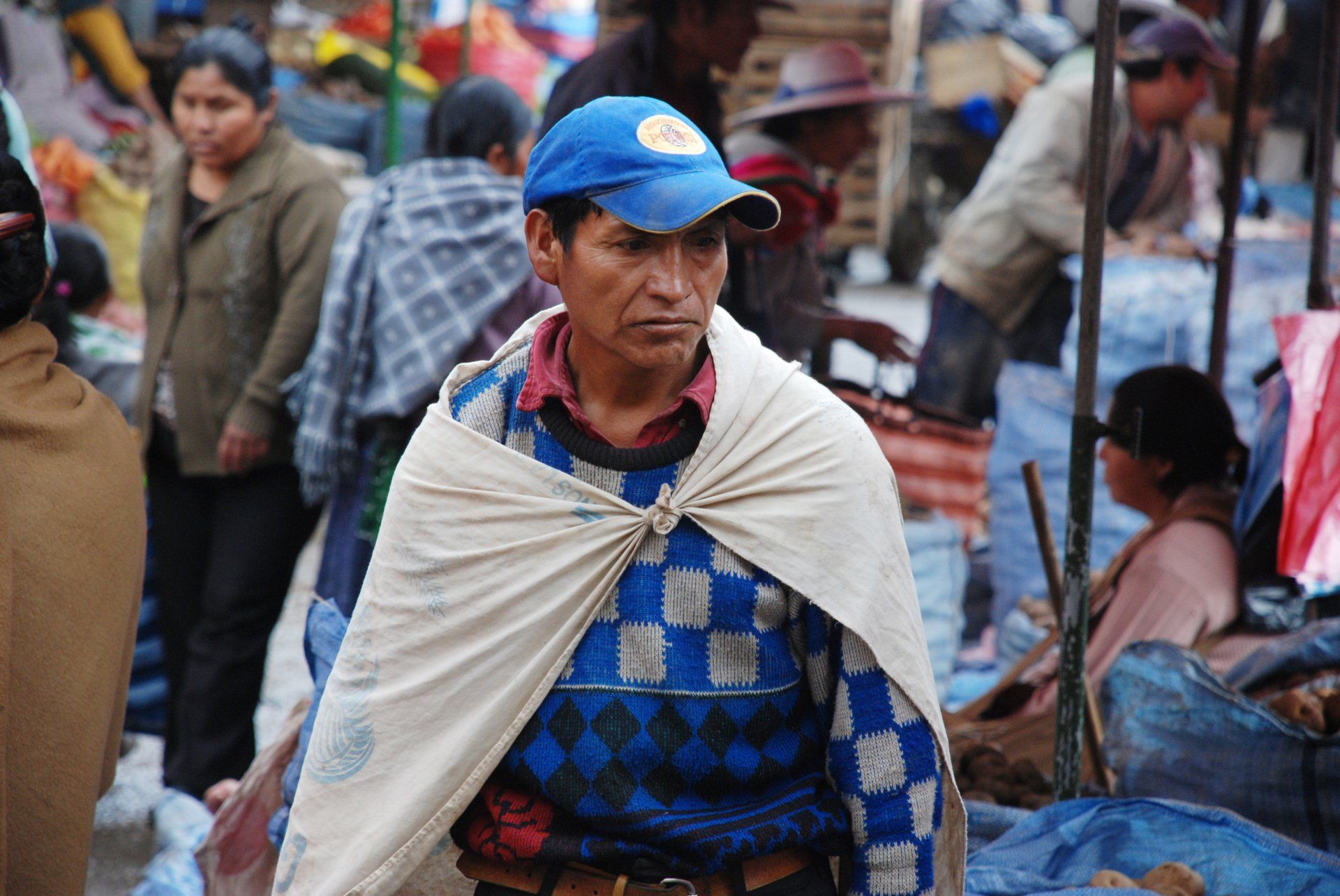 Street vendor in La Cancha, Cochabamba, Bolivia.