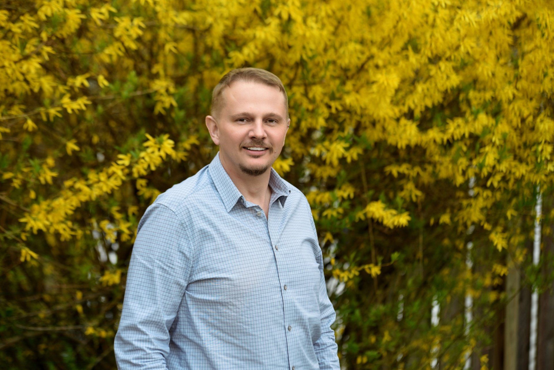 Portrait photography of Mark Warner, owner of construction company, Above Standard Tile.