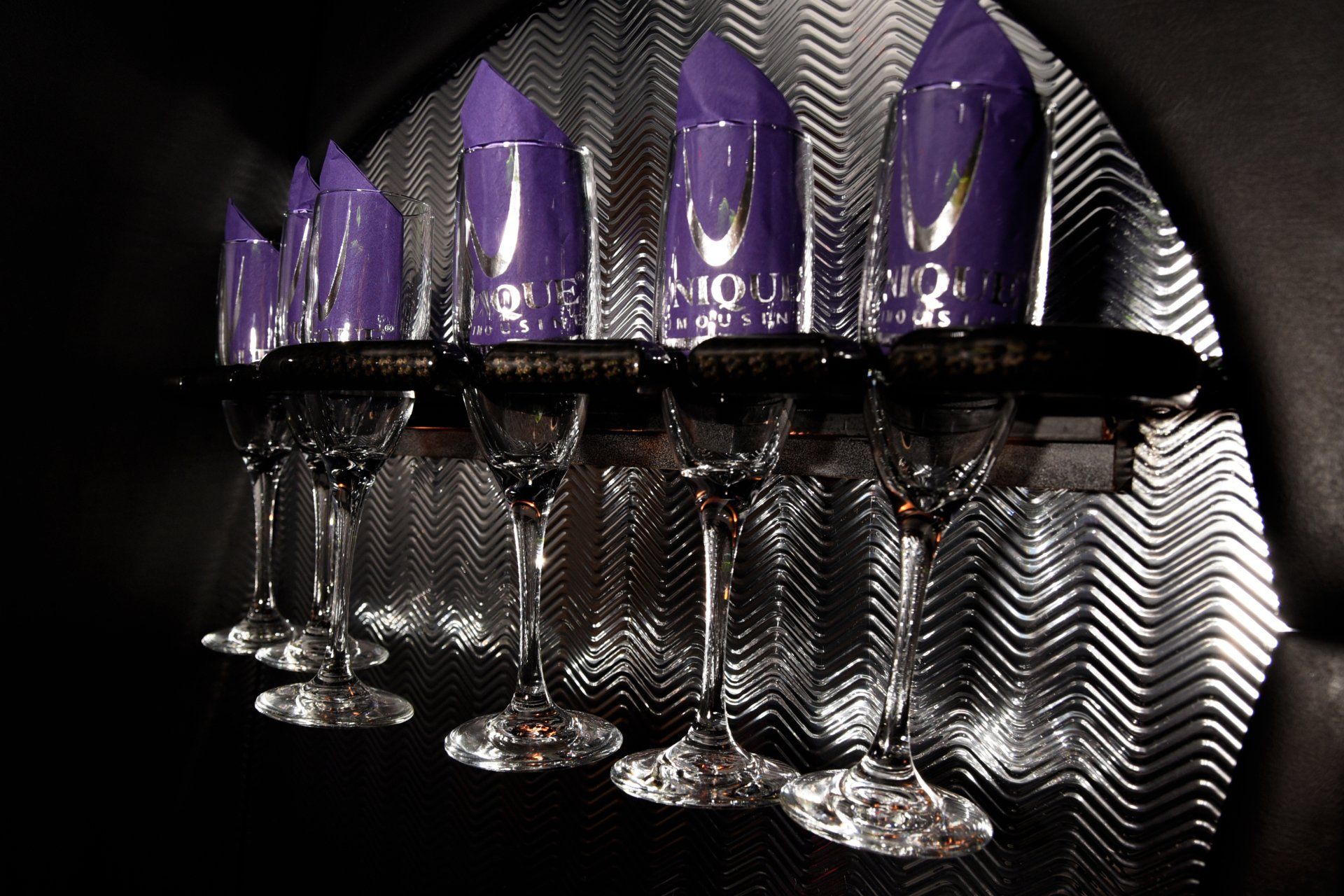 Champagne glasses for Unique Limousine