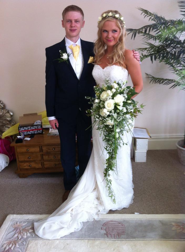 newly wed bride and groom