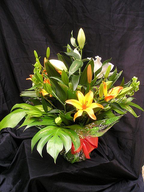 yellow flower basket
