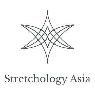 A logo for stretchology asia with a star in the middle.