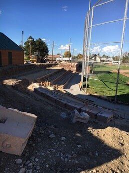 concrete bleacher construction - municipal construction in WY