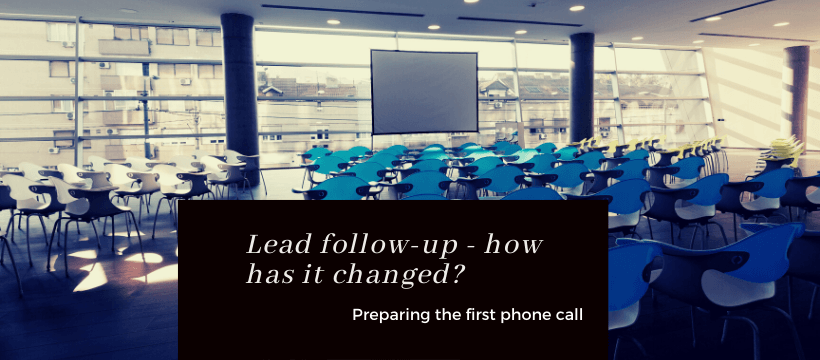 Lead follow-up and lead generation in a Covid-19 world