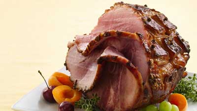 Honey Roasted Ham with Fruit Sauce