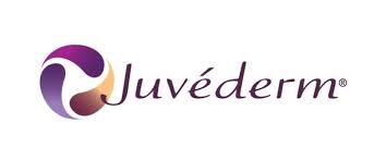 Juvederm logo: purple, gold, and white circular design with the name in dark purple.