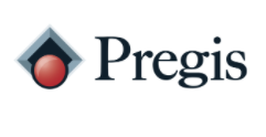 A pregis logo with a red circle in the middle