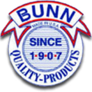 A logo for bunn quality products since 1907