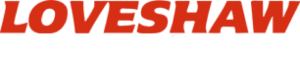 The word loveshaw is written in red on a white background
