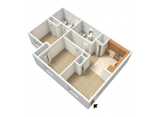 2x2 floor plan