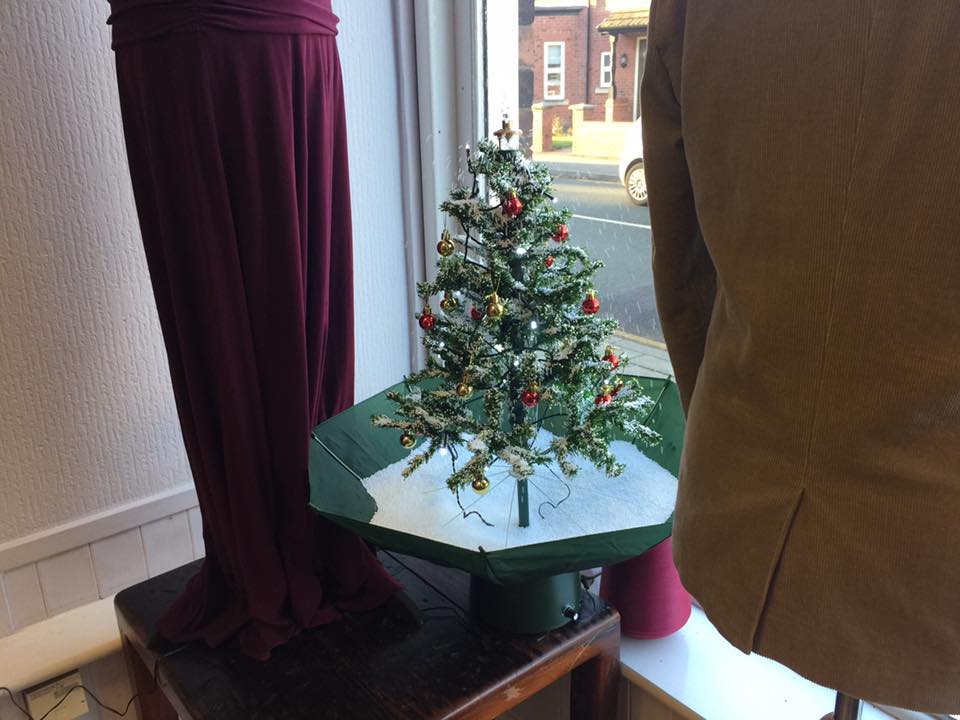 small decorated Christmas tree