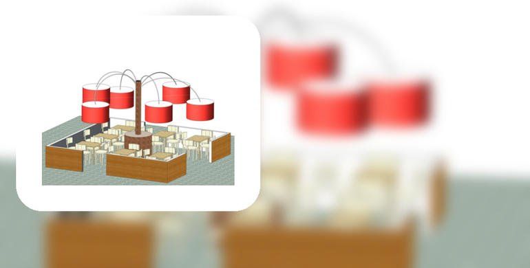 Weergave van een lampenkap project