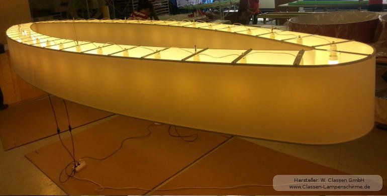 Voorbeeld van speciale grootte van lampenkappen