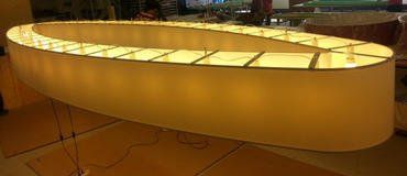 Voorbeeld van speciale lampenkap in speciale grootte