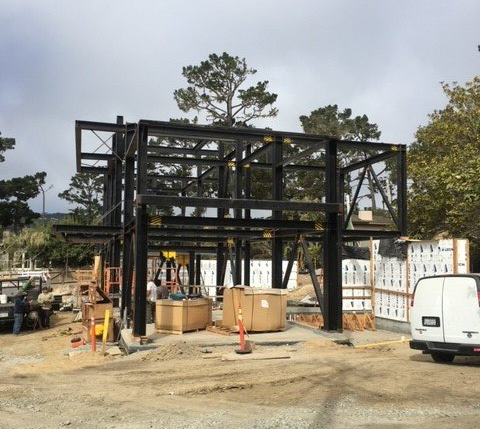 Construction Site Steel Frame — Sand City, CA — Coastal Fabrication Co.