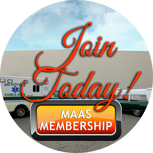 MAAS membership ad with orange “Join Today!” text over a white and gray truck scene