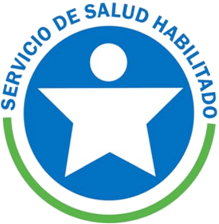 A logo for servicio de salud habiliado with a star in the center