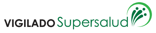 Logotipo de vigilado supersalud sobre un fondo blanco