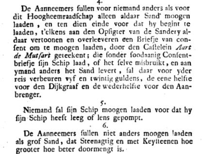 Een knipsel uit een Nederlandse krant met een oude gedrukte tekst over een aankondiging van een zeereis door een drukker en boekbinder.